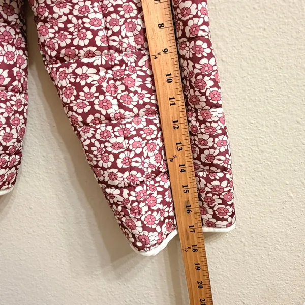 Quilted Rain‎ Puffer Jacket Womens Small Cropped Dainty Floral Spring Bloomcore - Image 16