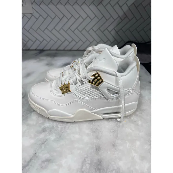 Nike Air Jordan 4 Retro White Gold Women’s 9 AQ9129-170 2024 OG Basketball - Image 6