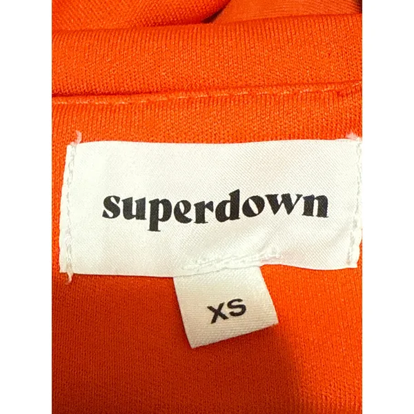 Superdown Orange Sleeveless Strappy Cami Bandeau Bustier Crop Tank Top Size XS - Image 3