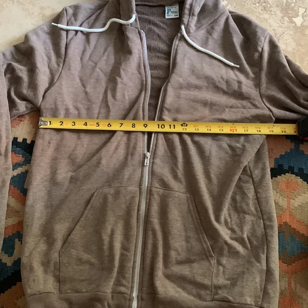 Zip up long sleeve hoodie jacket with pockets casual California basic loungewear - Image 3