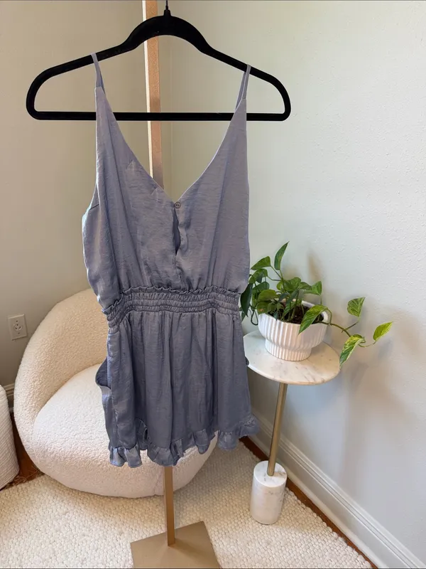 Women’s Dusty Blue Romper Size M - Image 4