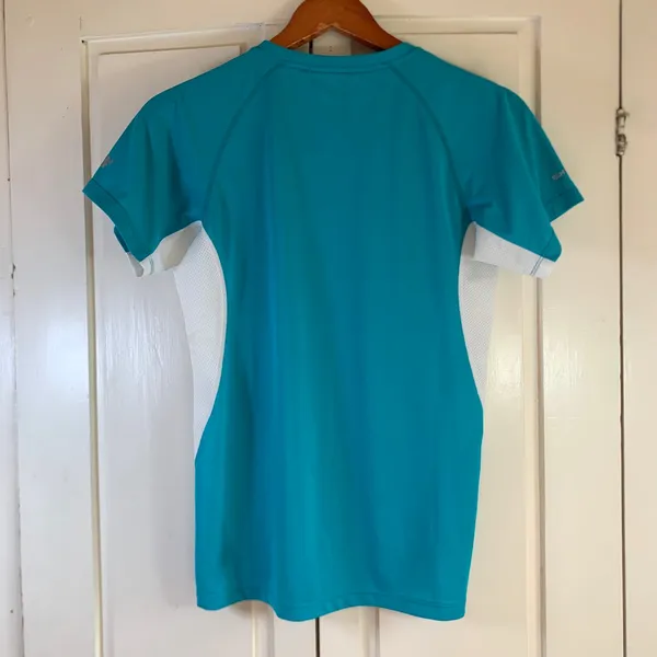 EMS Eastern Mountain Sports Techwick Teal‎ Athletic Top Womens Small Gorpcore - Image 9