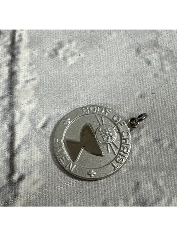 First Communion Body Of Christ Silver Charm Pendant - Image 3