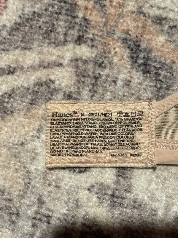 Hanes Beige Wireless Smooth Everyday Bra - Image 3