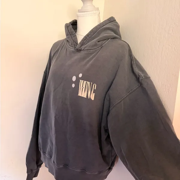 ANINE BING Women's Bleached Alec
Hoodie Size Medium - Image 8