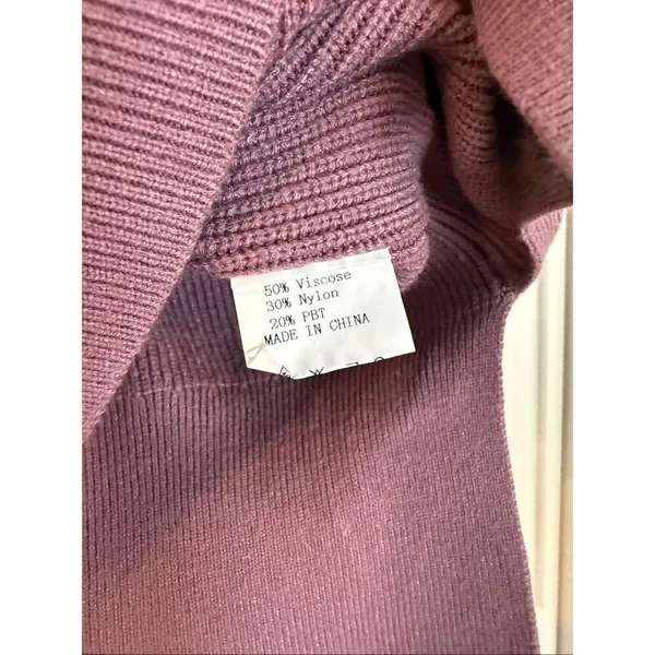 Amazon purple ribbed quarter zip sweater size S - Image 4
