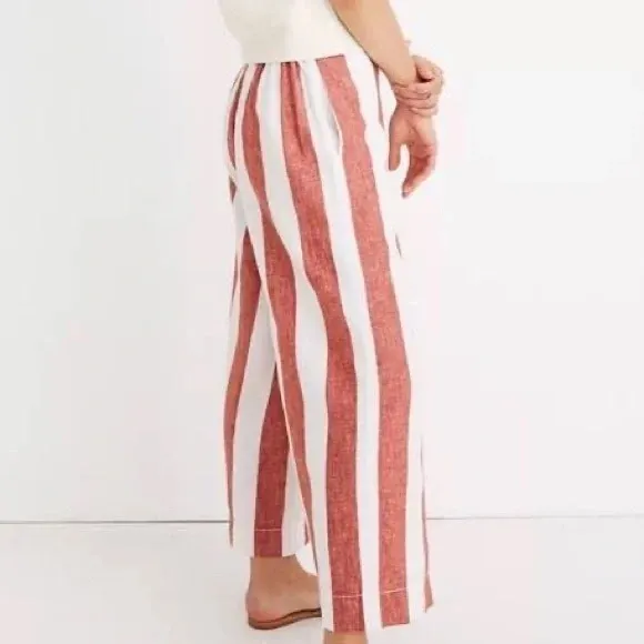 Madewell Huston Pull-On Crop Pants in Evelyn Stripe M - Image 6