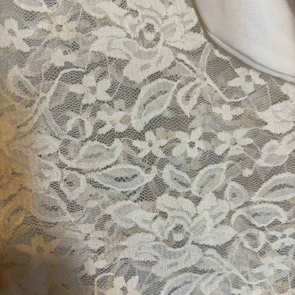 About A Girl Cream Lace Tank Top with Bow Sz Medium‎ Coquette Dollette Victorian - Image 4