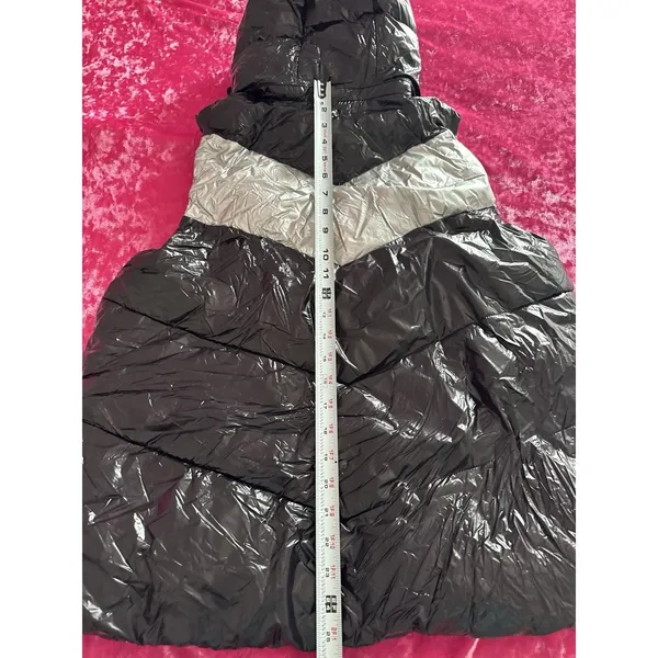 Calvin Klein Performance Puffer Vest Black Silver Chevron Quilted Women's XL - Image 8