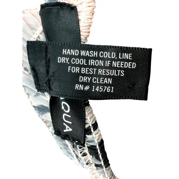 AQUA Strapless Sweetheart Floral Dress‎ Pink Charcoal Grey Whimsygoth Skater M - Image 5