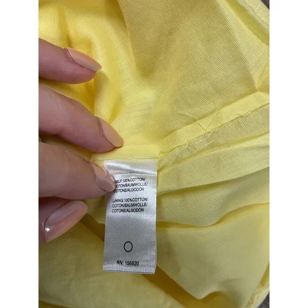 Allison New York Camila Eyelet Lace Hem Shorts Butter Yellow Pastel Medium - Image 5
