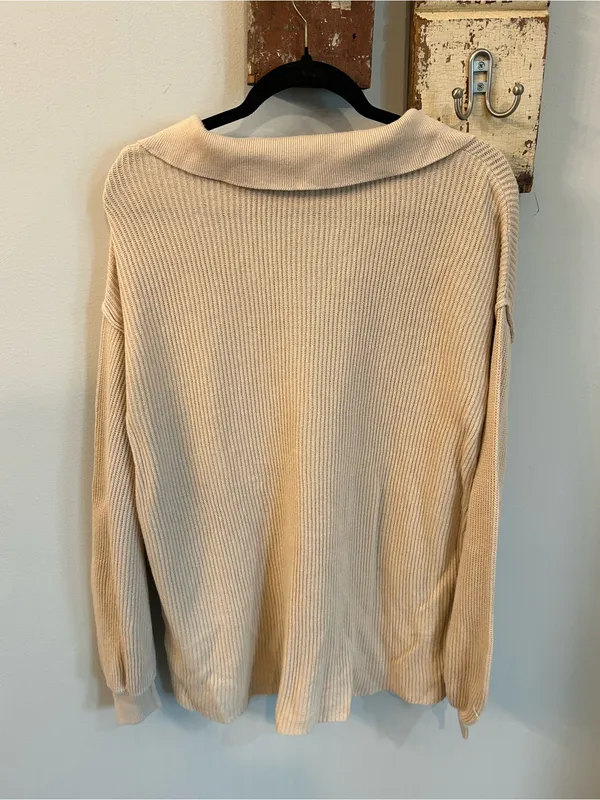 Free People Beach Picnic Sweater Mini Dress | Beige - Image 3