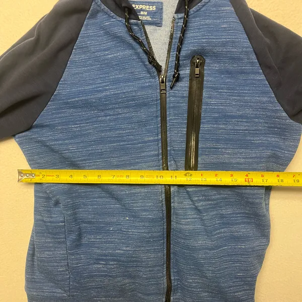 Express Brand Navy Jacket (Unisex Large) Long Sleeve Full Zip - Image 4
