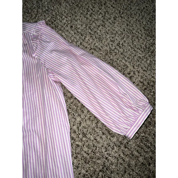 NWT LC‎ Lauren Conrad purple/white stripped 3/4 sleeve blouse size medium - Image 7
