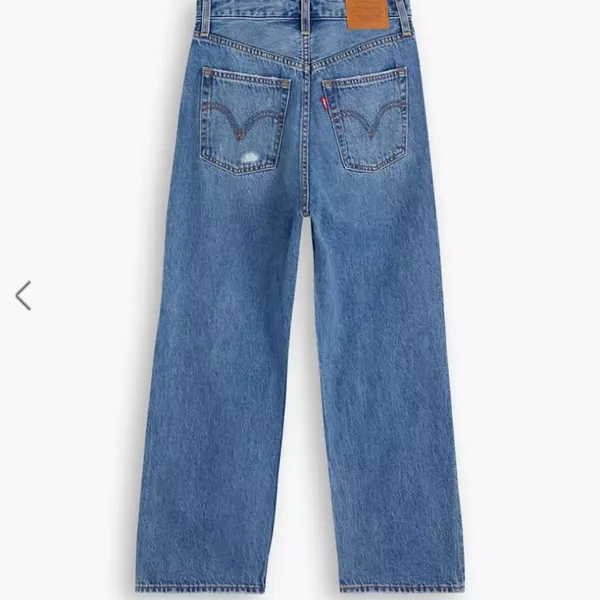 Levi's Blue Distressed Wide-Leg Jeans - Image 4