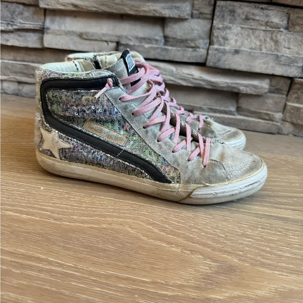 Golden Goose Slide Multicolor High-Top Sneakers - Image 3
