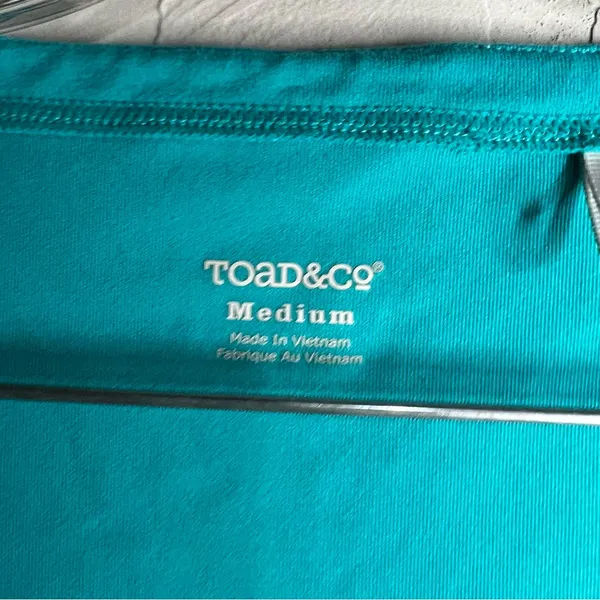 Toad&Co Tech Tomboy Cap Sleeve Teal V-Neck Athletic‎ Dress - Image 5