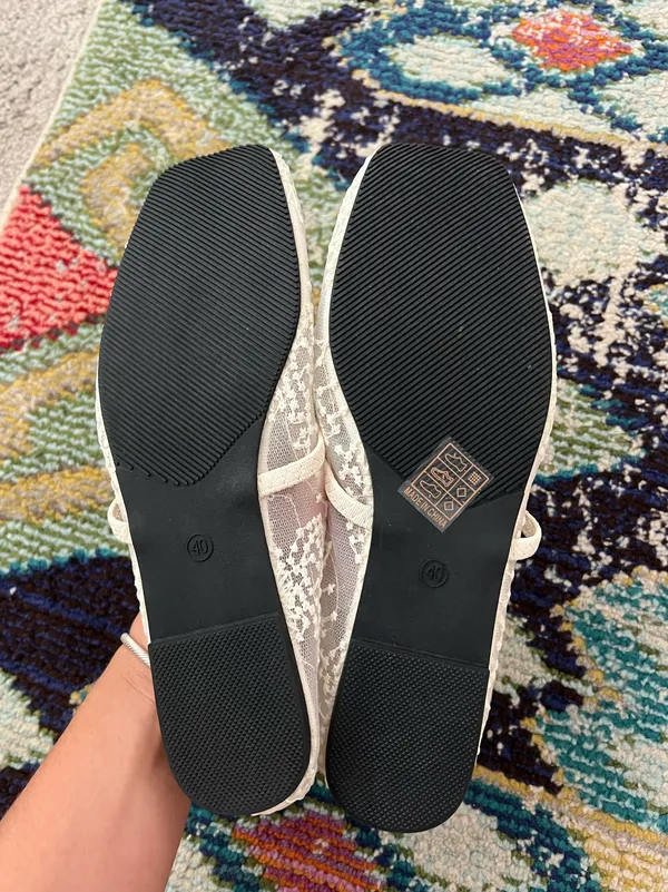 Ballet Flats White Size 9 - Image 2