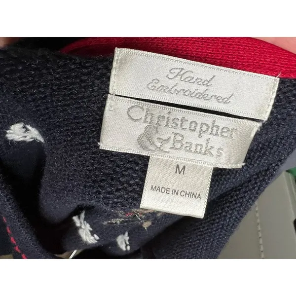 Christopher & Banks Christmas winter sweater vest snowflake mitten hat scarf - Image 7