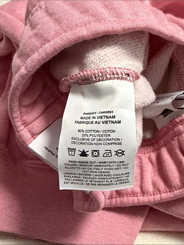 Nike Rose Pink Fleece Jogger Pants - Image 6