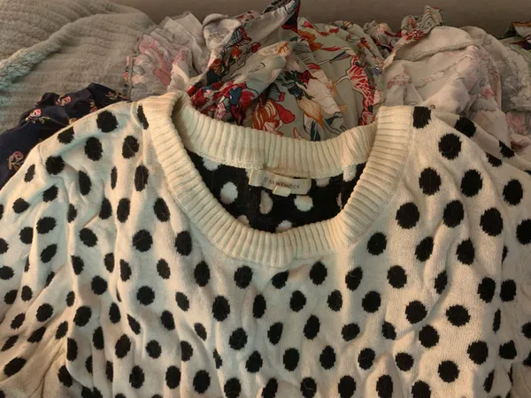 Polka dot sweater White Size L - Image 2