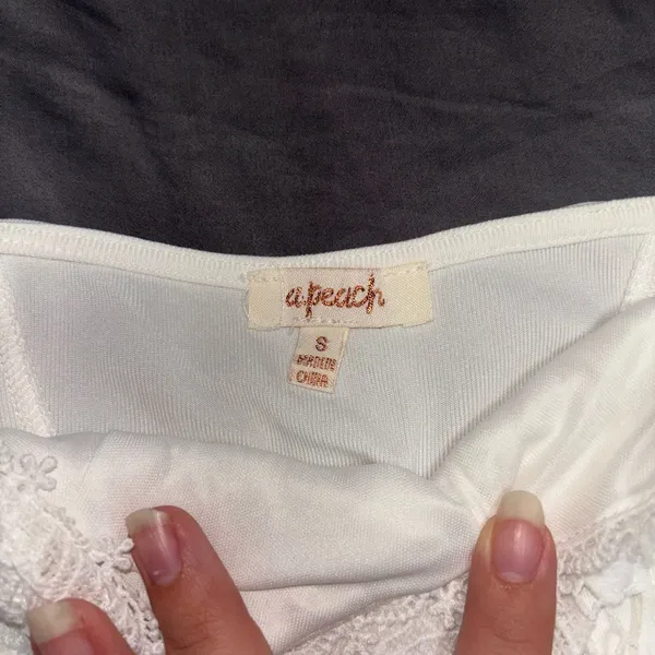 Buckle Lace Top White - Image 3