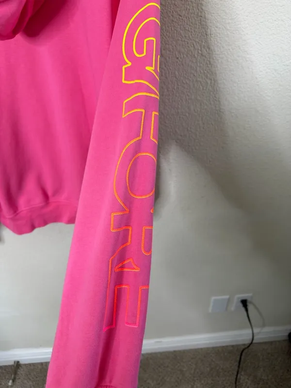 G/Fore Girl Golfer Sweatshirt Knockout Pink French Terry Hoodie Womens Size L - Image 9