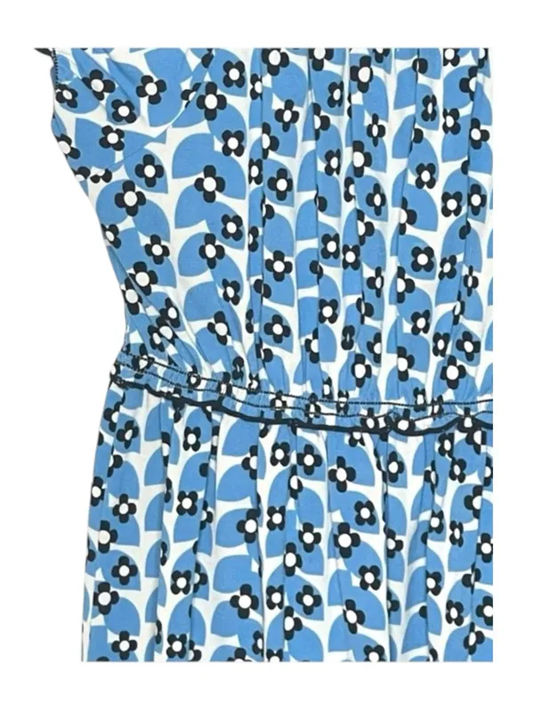 Max Studio ✿ Daisy Print Smocked Ruffled Babydoll Peasant Top ✿ Baby Blue ✿ M - Image 13