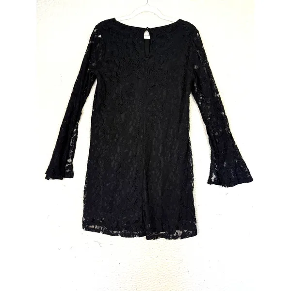 Altar'd State Dress Women M Black Lace Whimsygoth Bell Sleeve Witchy Feminine Fairy Victorian - Image 2