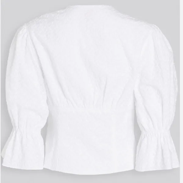Rebecca Taylor La Vie Leaf Embroidered Cotton Top nwt $195 extra large XL corset - Image 7