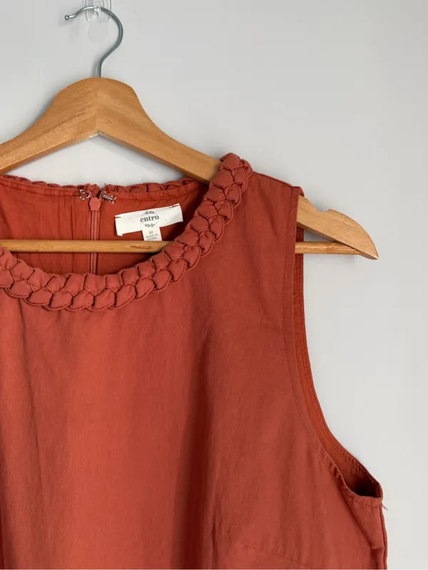 Entro Apple Cider Sippin Mini Dress in Rust Fall Size Medium - Image 4