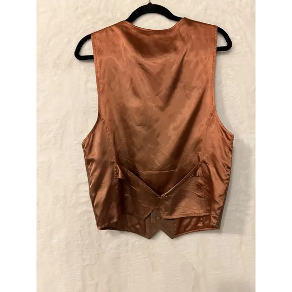Wilsons Leather Suede Vest Womens Small Western Boho Button Front Cinch Back - Image 2