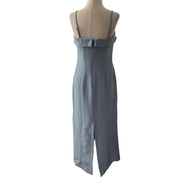Abercrombie&Fitch Blue Pinstripe Maxi Dress Women Sz Small NWT MSRP $110 | 21-2 - Image 2
