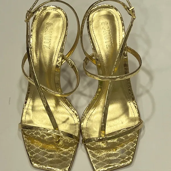 SCHUTZ Women's Heloise High Square Toe High Heel Sandal, size 9.5 - Image 9