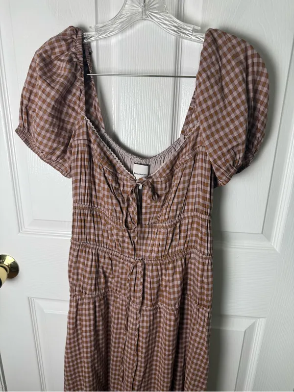 Reformation Rhett Dress in Audrie Check Gingham 6 - Image 3
