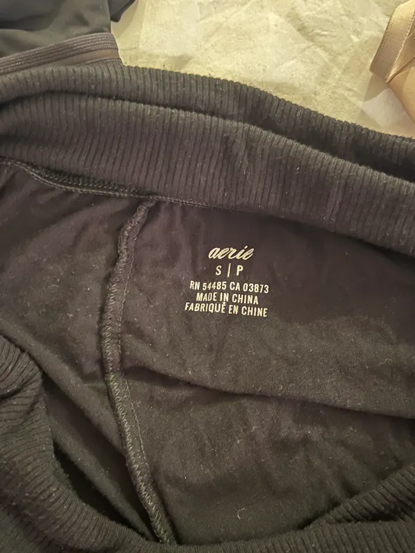 Aerie Ribbed Black Joggers - Image 5