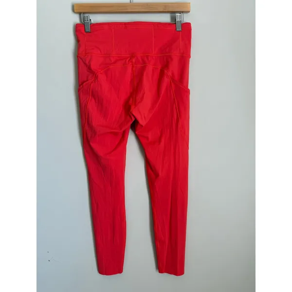 Lululemon Speed Up High-Rise Tight Women Size 8 Red Pockets LW5ATSS Full Length - Image 3