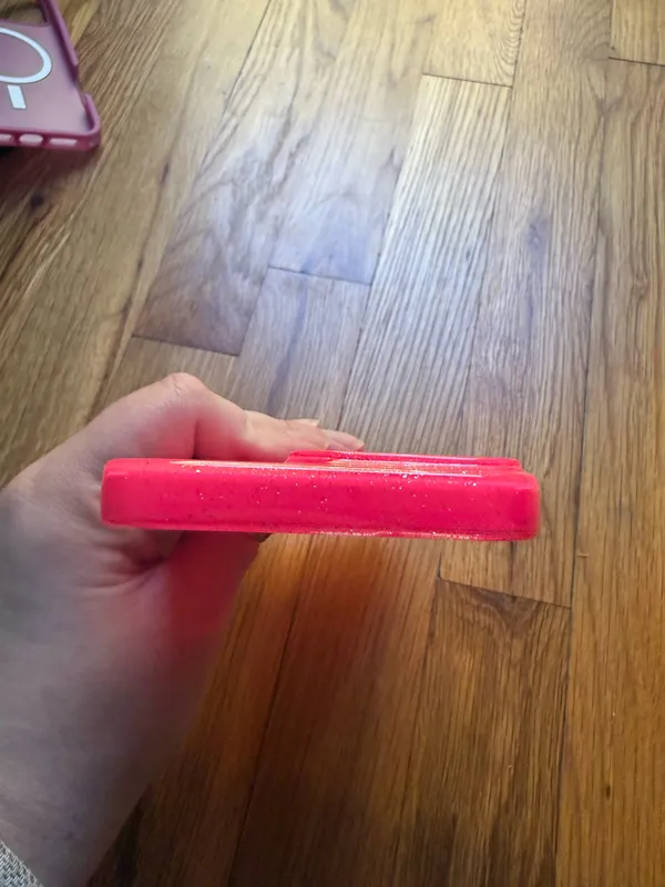 Sparkly Neon Pink IPhone 16 Pro Max Case - Image 3