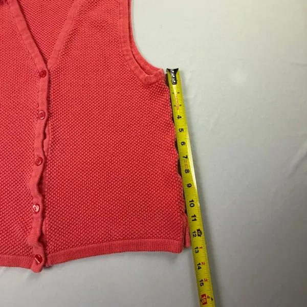 The Tog Shop Red Button Front Knit Sweater Vest - Image 4
