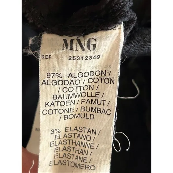 MNG Mango Women’s Wide Leg Black Trousers Size 8 (6172) - Image 9