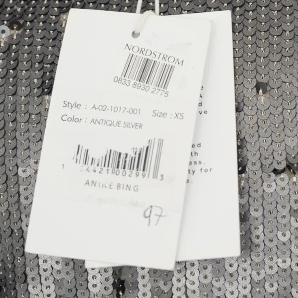Anine Bing. Angie Sequin‎ Belted Mini Dress In Sequins. - Image 8