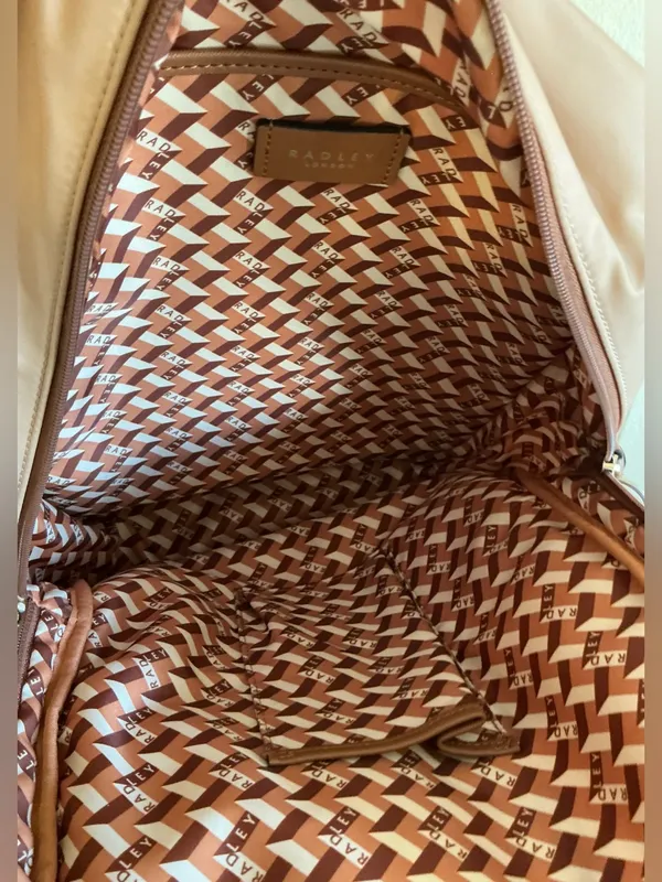 a Rare HTF Radley London Brown Nylon/leather Trim Backpack Bag - Image 7