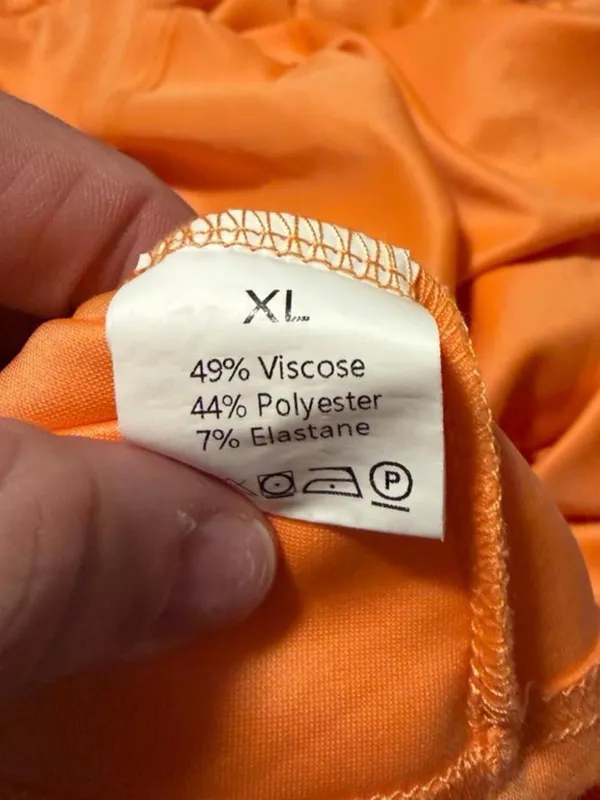 Source Unknown Orange Short-Sleeve Elastic-Waist Mini Dress - Image 2