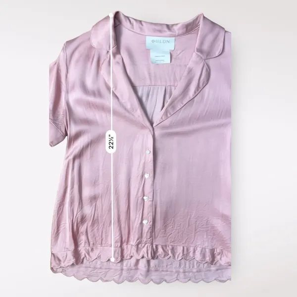 BHLDN Mauve‎ Pink Satin Juniper Pajama Top Size S - Image 6