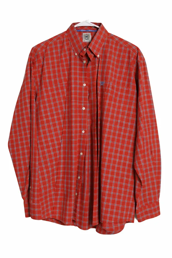 Cinch men’s L/S classic fit medallion button down shirt red size medium - Image 2