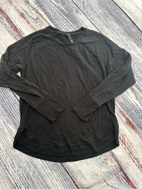 Athleta Mindset Modal Sweatshirt Black Long Sleeve Pullover Women’s - Image 2