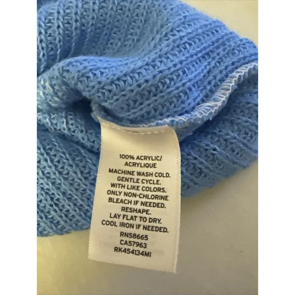 Abound Womens Sweater Ombre Sz XS Long Sleeve Knit Blue White Soft Girl Ribbed - Image 8
