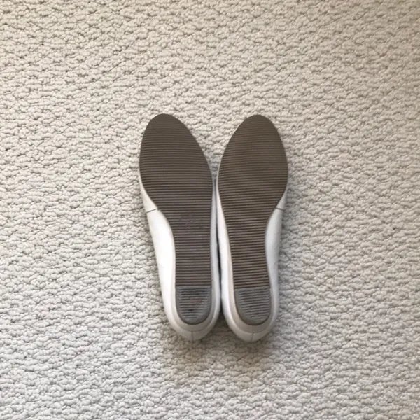 Reduced Ivory Flats w/Low Wedge Hardly Worn -Sz 7 - Image 4