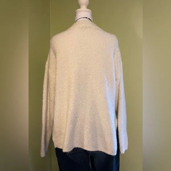Urban Outfitters Soft Cream V-Neck Sweater - Image 3