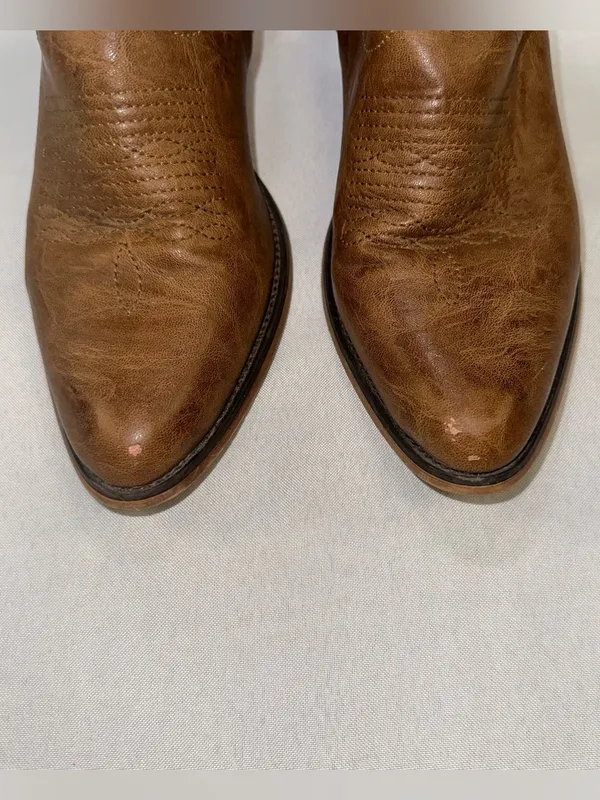 Roper Women's Nettie Western Performance Boots - Round Toe Tan 7.5 - Image 4